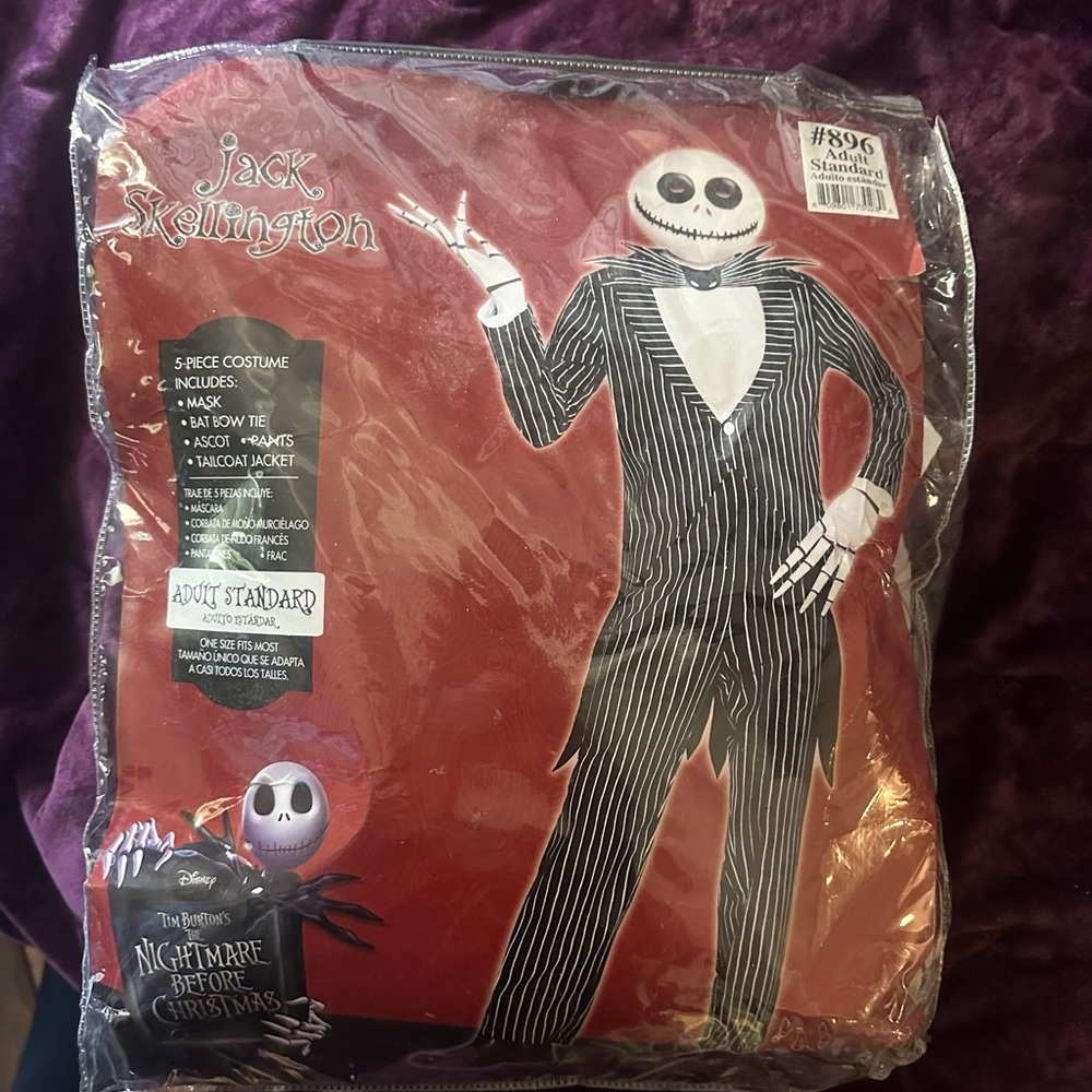 Jack Skellington adult costume- Black and White